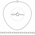 Cadena de Plata tipo Rolo Ovalada – 48 cm