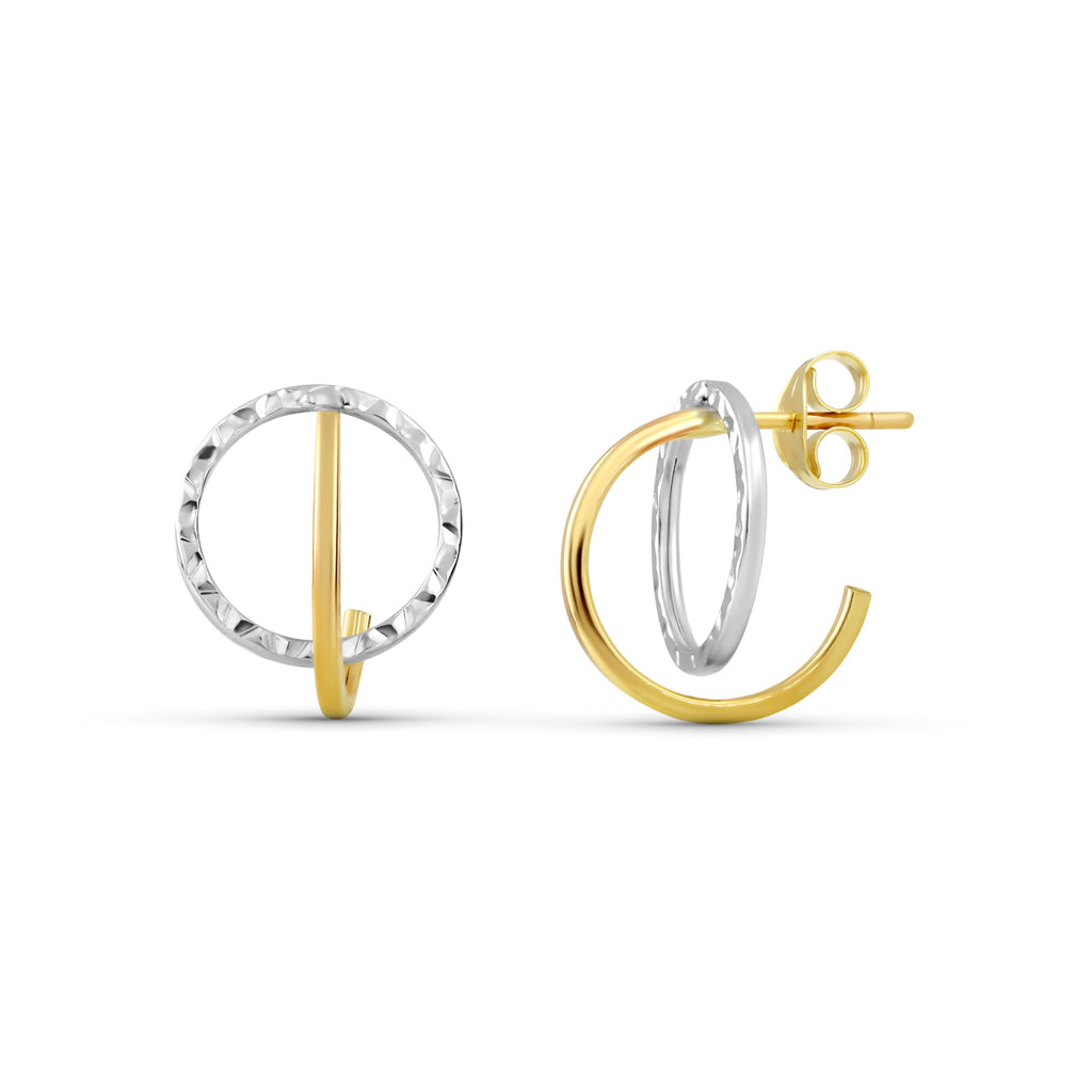 Pendientes Oro 9 quilates Bicolor