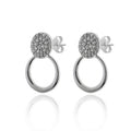 Pendientes Plata 925 Aro y circonitas