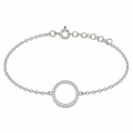 Pulsera de Plata 925 con Círculo de Circonitas