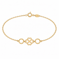 Pulsera de Oro 9 Quilates con Trébol de 4 Hojas
