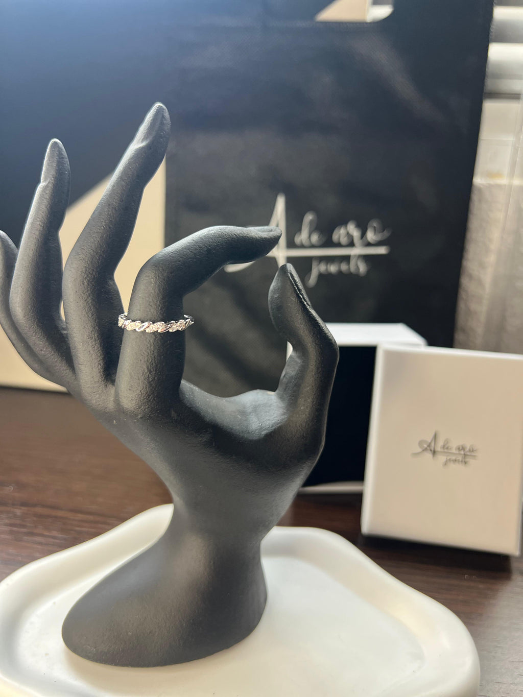 Anillo de Plata 925 con Circonitas Trenzadas