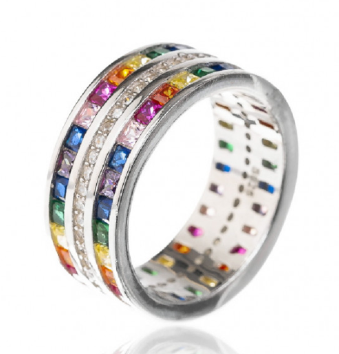 Anillo Multicolor de Plata 925