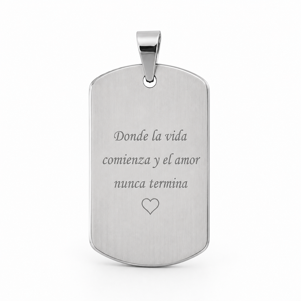 Colgante Acero Personalizado Fotoláser