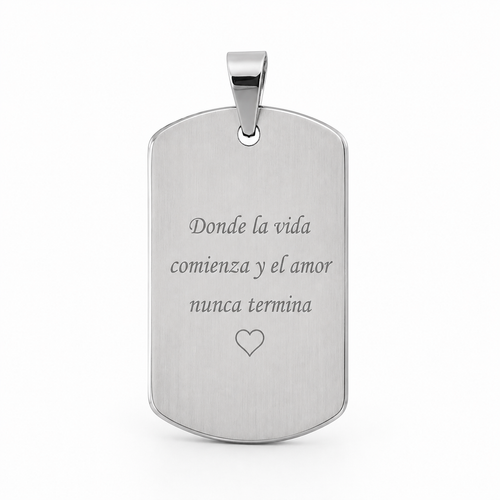 Colgante Acero Personalizado Fotoláser