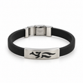 Pulsera de acero inoxidable con diseño de ola