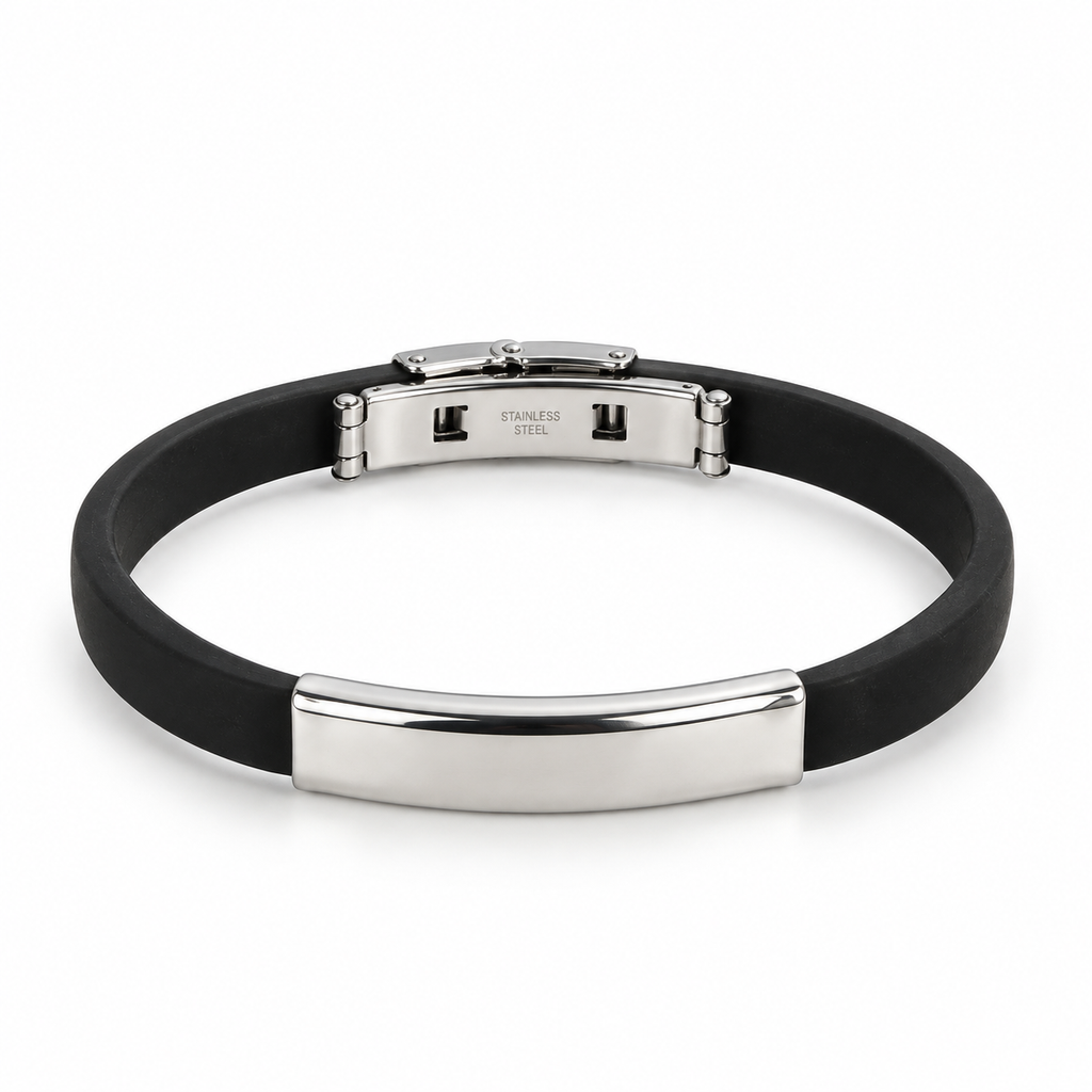 Pulsera de acero inoxidable lisa