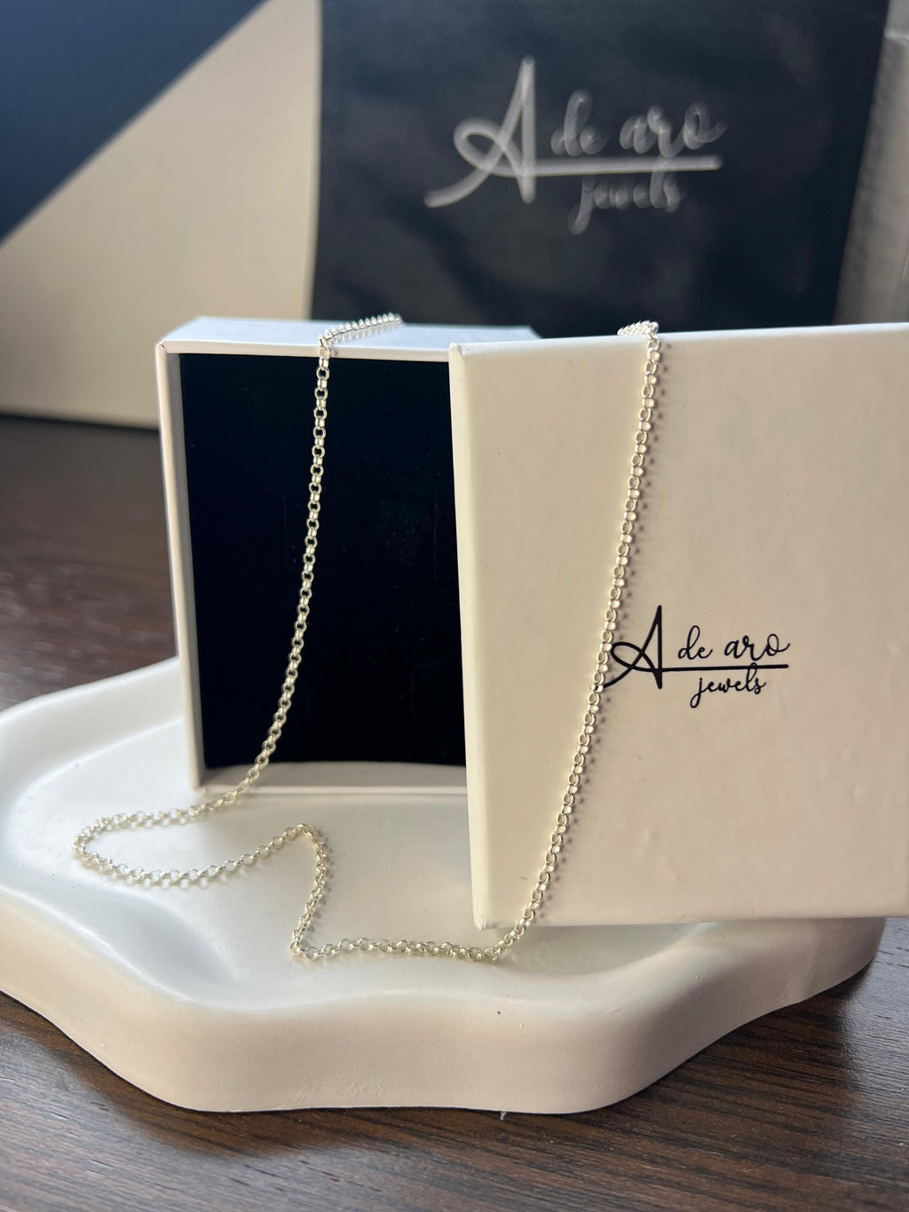 Cadena de Plata tipo Rolo – 60 cm