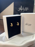 Pendientes de Oro 18K con Textura – 12 mm