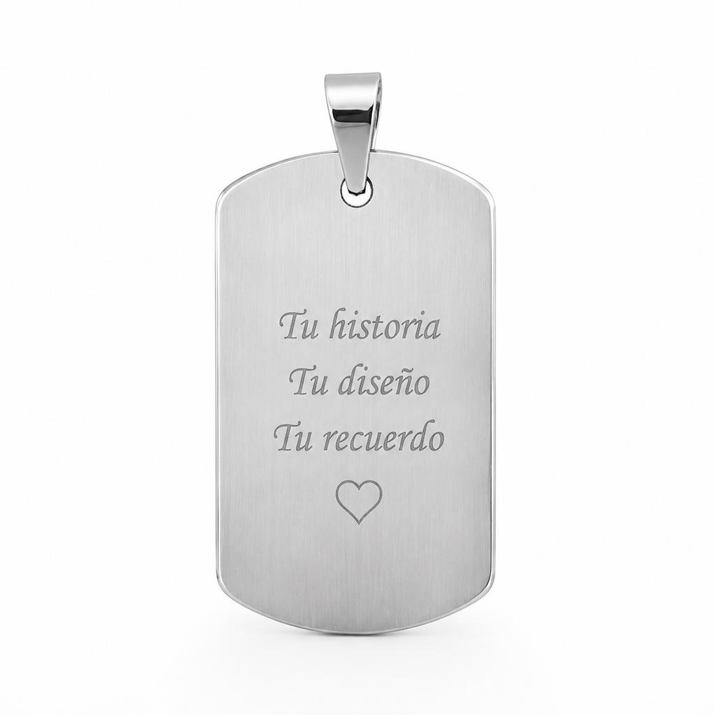 Colgante Acero Personalizado Fotograbado