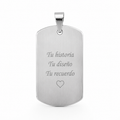 Colgante Acero Personalizado Fotograbado