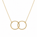 Colgante de Oro 9K con Dos Aros Entrelazados