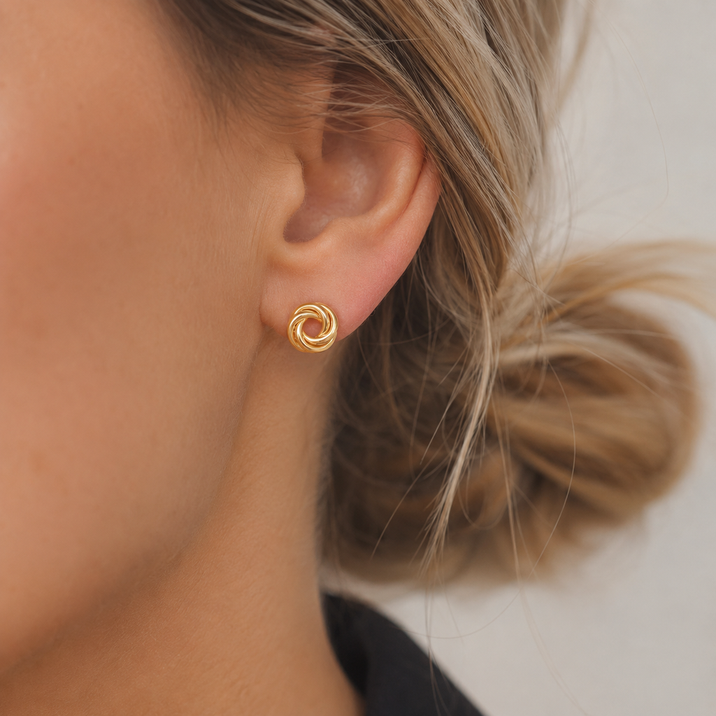 Pendientes Oro 9 kilates Nudo